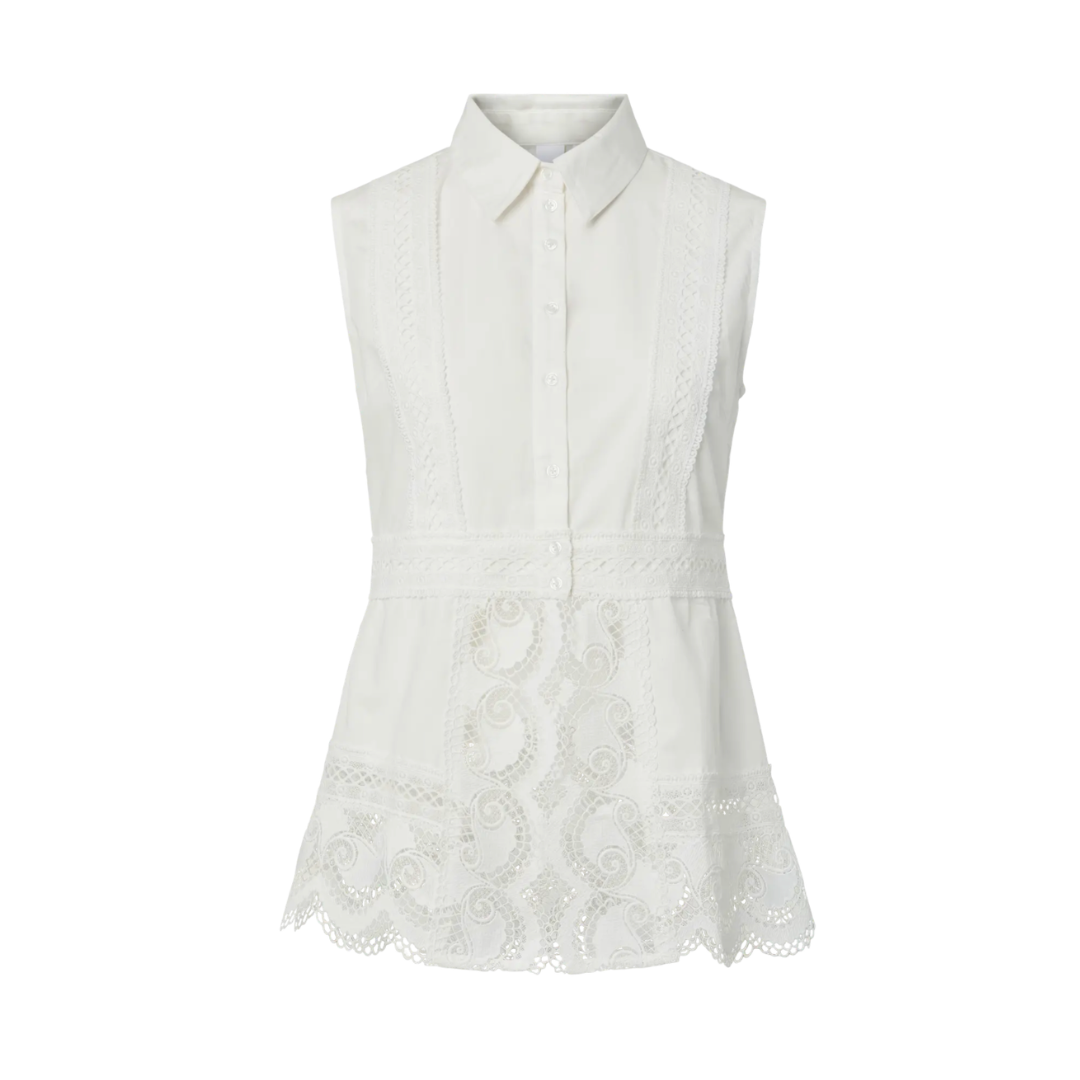 Lana Lace Detail Sleeveless Shirt