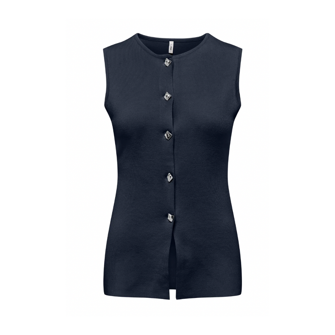 Eve Knitted Vest - Navy