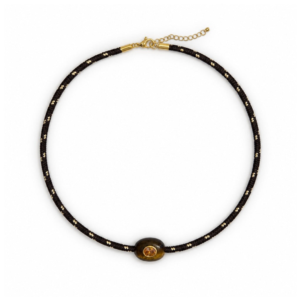 Harlow Paracord Necklace & Bracelet - Brown