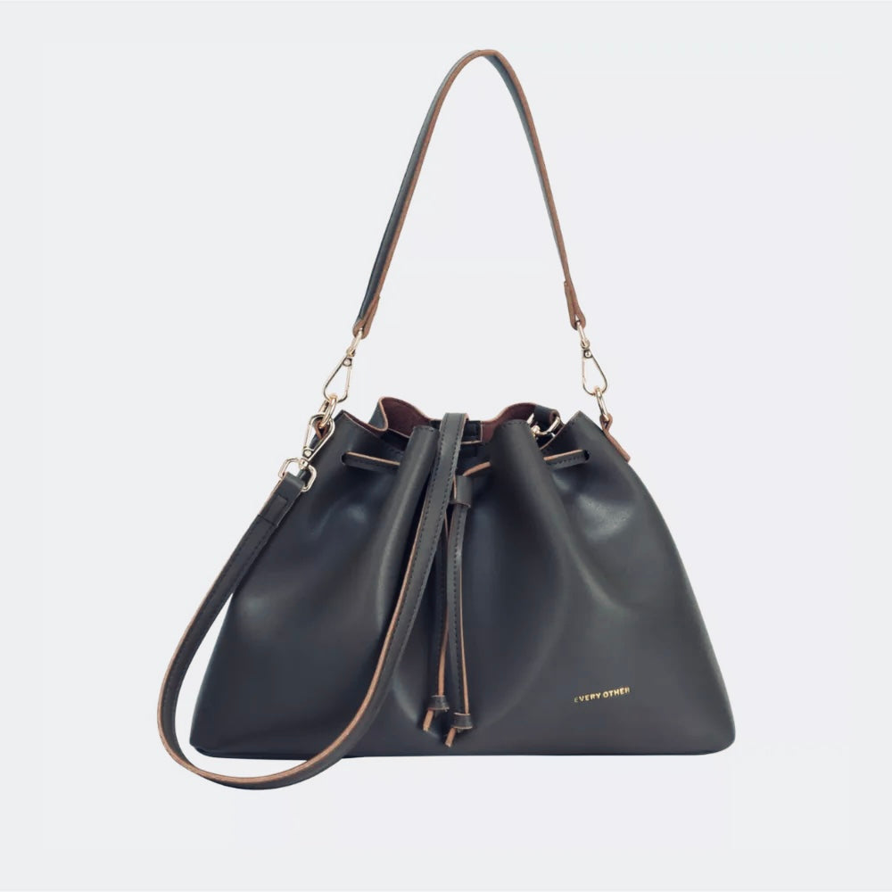 Draw String Bag – Olive & Black