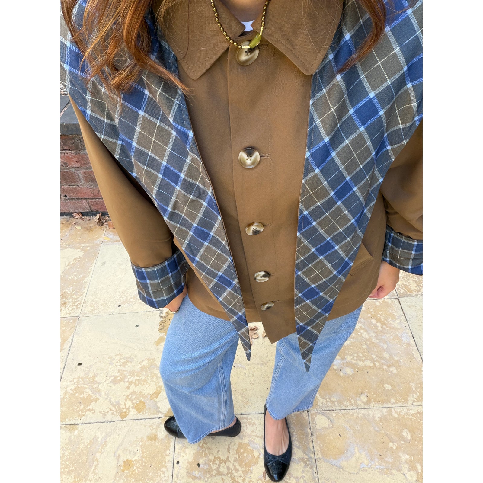 Jerry Check Scarf Jacket
