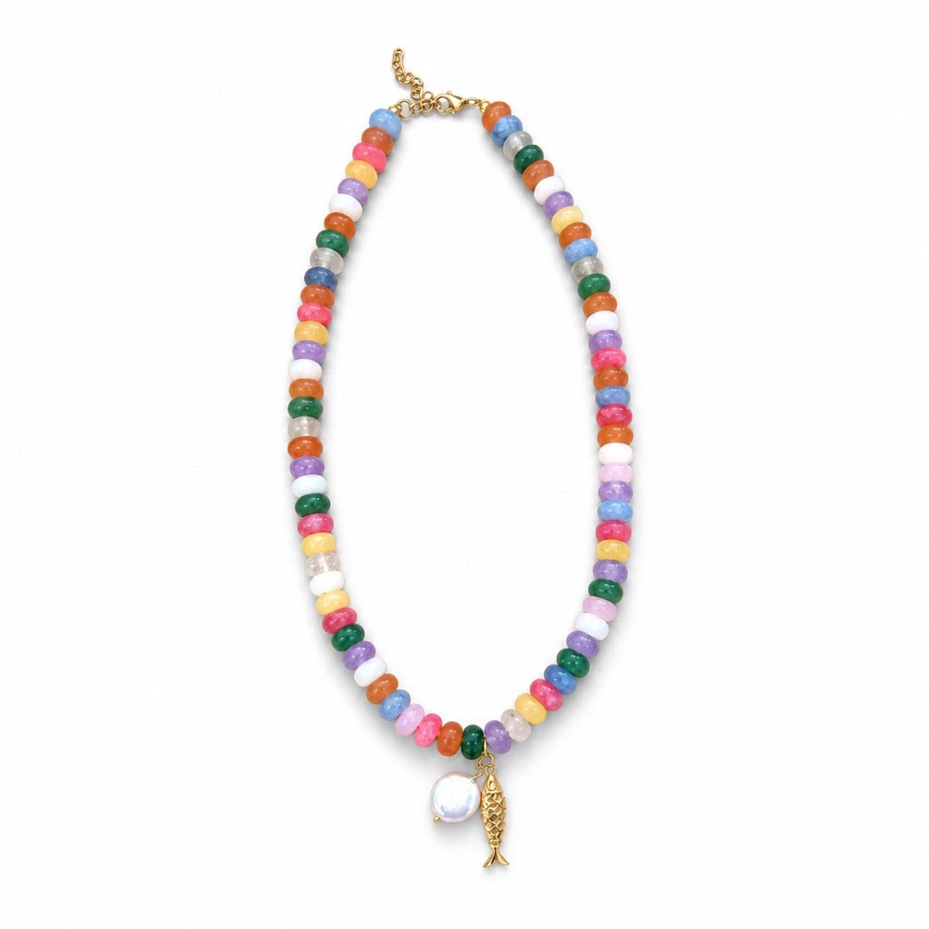 Capri Fish Beaded Necklace