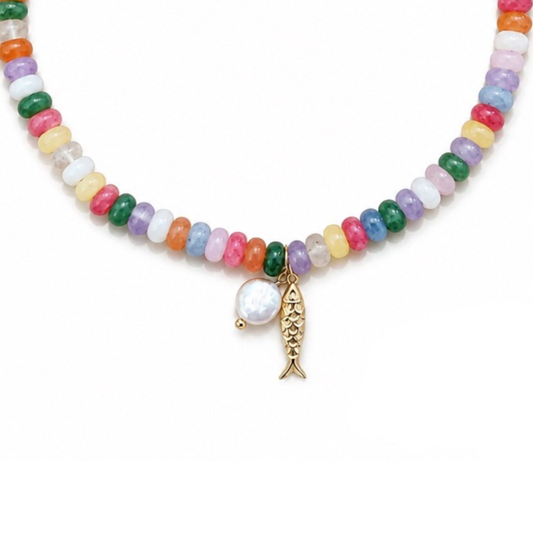 Capri Fish Beaded Necklace