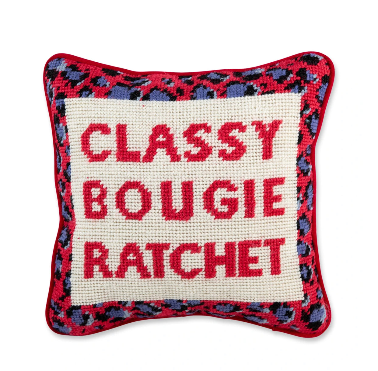 Classy Bougie Ratchet Needlepoint Pillow